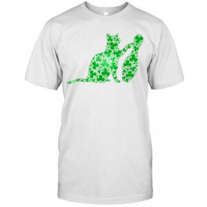 Irish Shamrock Cat Play Bowling Saint Stpatricks T-Shirt